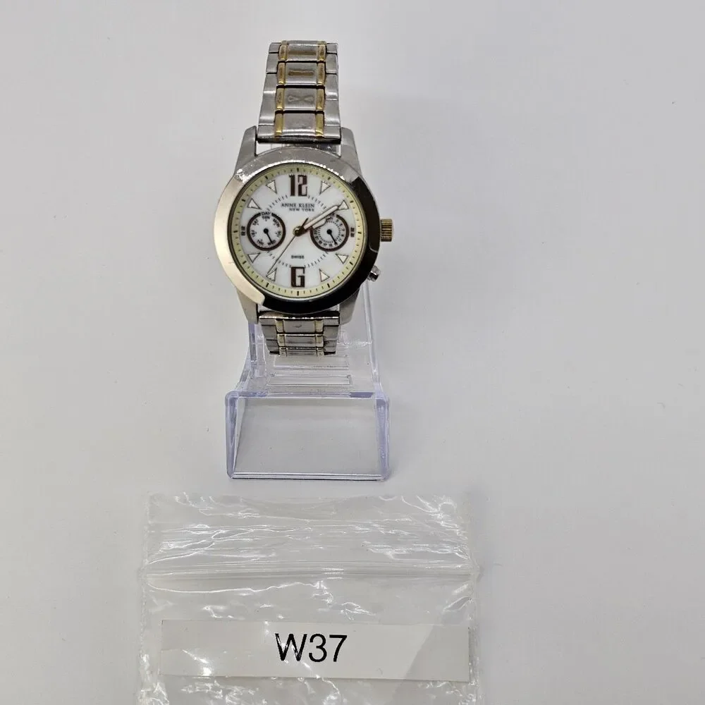 Anne Klein Women's Watch 36MM Gray Dial Gray Gold Bracelet 6.25